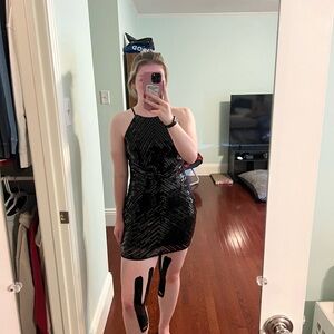 Lulus Black Sequin Dress Size M